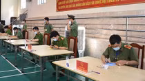 Cử tri Công an tỉnh Thanh Hóa nô nức tham gia bầu cử