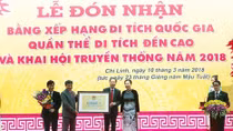 Quần thể di tích đền Cao đón nhận bằng di tích cấp quốc gia