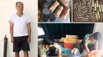 Người đàn ông bị bắt cùng nhiều vật liệu nổ
