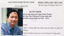 Triển khai quyết định khai trừ Đảng đối với ông Trịnh Xuân Thanh