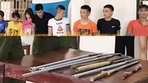 Nhóm thanh niên mở "tiệc" ma túy và tàng trữ nhiều dao, kiếm