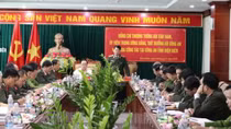 Thượng tướng Bùi Văn Nam kiểm tra công tác tại Công an tỉnh Điện Biên