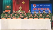Ký giao ước thi đua thực hiện phong trào “Thanh niên CAND học tập, thực hiện 6 điều Bác Hồ dạy”