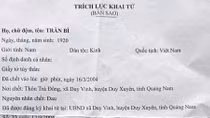 Một xã có 4 trường hợp được khai tử 2 lần