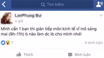 Dịch vụ học hộ thi thuê nở rộ trên mạng xã hội Facebook