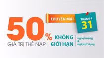 Viettel khuyến mại 50% giá trị thẻ nạp nhân dịp Quốc khánh 2-9