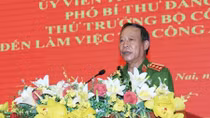 Thứ trưởng Lê Quý Vương làm việc tại Công an tỉnh Đồng Nai