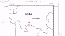 Xảy ra động đất có độ lớn 2.6 tại huyện Thuận Châu, Sơn La