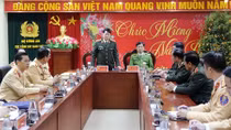 Lãnh đạo Bộ Công an kiểm tra công tác đảm bảo ATGT phục vụ Đại hội Đảng