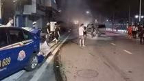 Xe Lexus đâm liên hoàn trên phố đi bộ Hải Phòng, 2 người thương vong