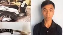 2 tên trộm SH rút dao tấn công lượng Công an