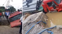 Hàng vạn hộ dân có nguy cơ thiếu nước sinh hoạt do sự cố vỡ ống nước