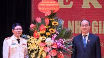 Đồng chí Nguyễn Thiện Nhân chúc mừng Học viện ANND