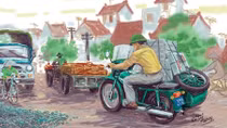 Tôi đi chở báo phát hành 