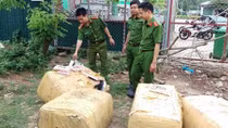 Hơn tấn sụn gân gà lậu bị tóm ở Lao Bảo