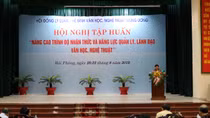 Nâng cao trình độ nhận thức và năng lực quản lý, lãnh đạo VHNT
