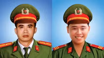 Thăng cấp bậc hàm cho hai chiến sĩ Công an hy sinh khi đang làm nhiệm vụ 
