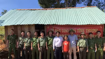Công an huyện Kbang xây dựng nhà tình thương cho hộ nghèo