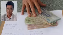 Thấy cửa phòng không khóa, vào cạy tủ lấy tiền rồi ra tự thú