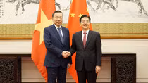 Bộ trưởng Tô Lâm hội kiến đồng chí Quách Thanh Côn, Bí thư Ủy ban Chính pháp TƯ Đảng Cộng sản Trung Quốc
