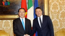 Chủ tịch nước Trần Đại Quang hội kiến với Thủ tướng Italia Matteo Renzi