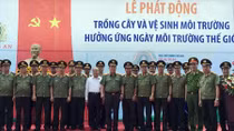 Lực lượng CAND chung tay góp sức bảo vệ môi trường