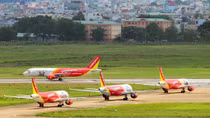 Vietjet khai thác các chuyến bay quốc tế tại sân bay Singapore