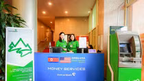 Trung tâm báo chí Thượng đỉnh Mỹ - Triều: Vietcombank được lựa chọn cung cấp dịch vụ duy nhất