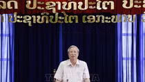 Thường trực Ban Bí thư Trần Quốc Vượng thăm và làm việc tại tỉnh Vientiane