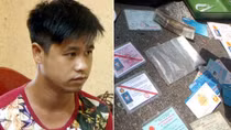 Phát hiện nam thanh niên đi ô tô biển xanh giả tàng trữ ma túy đá