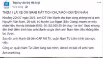 Chiếc xe Grab bị bạn đem “cắm” được trả về cho chủ nhân