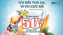 BIC giảm phí 50% cho khách hàng tham gia bảo hiểm du lịch trong nước