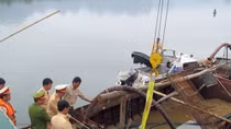 Bắt quả tang đối tượng khai thác 14 m³ cát trái phép