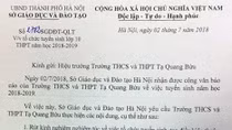 Trường Tạ Quang Bửu, Lương Thế Vinh bị nhắc nhở trong tuyển sinh lớp 10