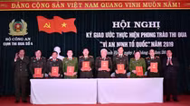 Cụm thi đua số 4 ký giao ước thực hiện phong trào thi đua Vì ANTQ năm 2019