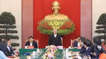 Thường trực Ban Bí thư Trần Quốc Vượng gặp mặt các thầy thuốc trẻ tiêu biểu