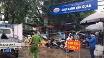 Chợ Xanh Văn Quán bị phong toả do có ca dương tính SARS-CoV-2
