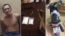 Vứt xe giữa đường rồi "ôm" heroin bỏ chạy