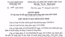 Hủy bỏ kết quả trúng tuyển một công chức vì chứng chỉ không hợp pháp