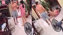 Võ sư "thượng cẳng chân, hạ cẳng tay" với vợ đang bế con nhỏ