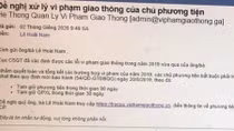 Giả danh Cục CSGT gửi thư điện tử cho người vi phạm giao thông