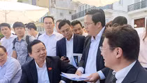 Bộ trưởng Trần Hồng Hà thị sát, đánh giá khu thí điểm lọc nước Hồ Tây