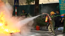 Tranh tài chữa cháy, cứu tài sản tại Trung tâm Thủ đô Hà Nội