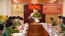 Thứ trưởng Nguyễn Duy Ngọc làm việc tại Công an Thanh Hóa