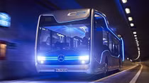 Mercedes phát minh xe buýt tự hành tương tác với môi trường