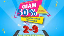VinaPhone tặng cước thuê bao chào mừng Quốc khánh