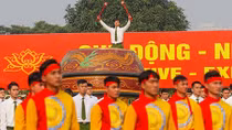 Sơ duyệt biểu diễn trống hội chào mừng thành công Đại hội lần thứ XIII của Đảng
