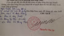 Giả chữ ký của chủ tịch phường để “hợp thức hóa” nhà xây dựng trái phép