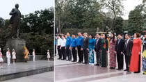 Lãnh đạo TP Hà Nội dâng hoa tưởng nhớ V..I.Lênin