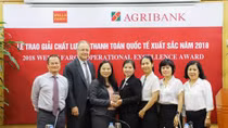 Agribank nhận giải Chất lượng thanh toán xuất sắc năm 2018